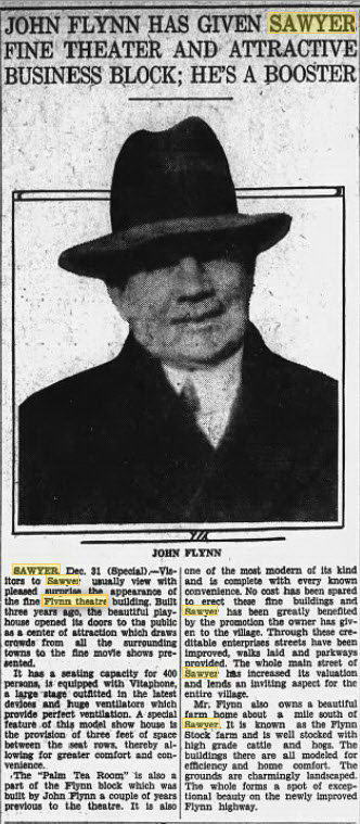 Flynn Theatre - 31 Dec 1929 Article On John Flynn Original Owner
